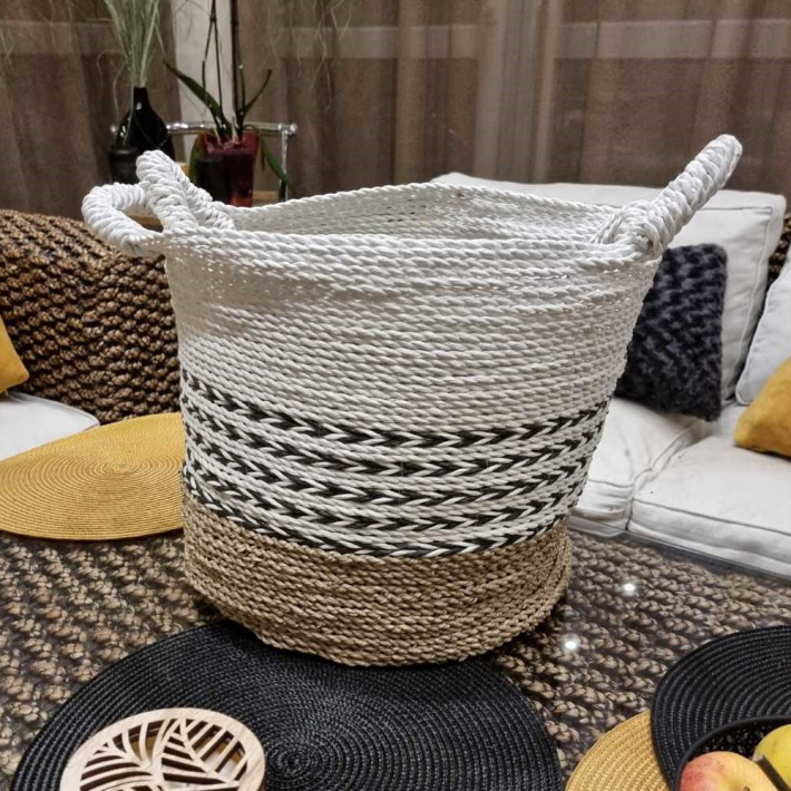 Balinéz Füles Tároló Kosár Szett -2 darabos