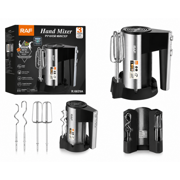 RAF Kézi Mixer – 800 W, 5 sebességfokozat
