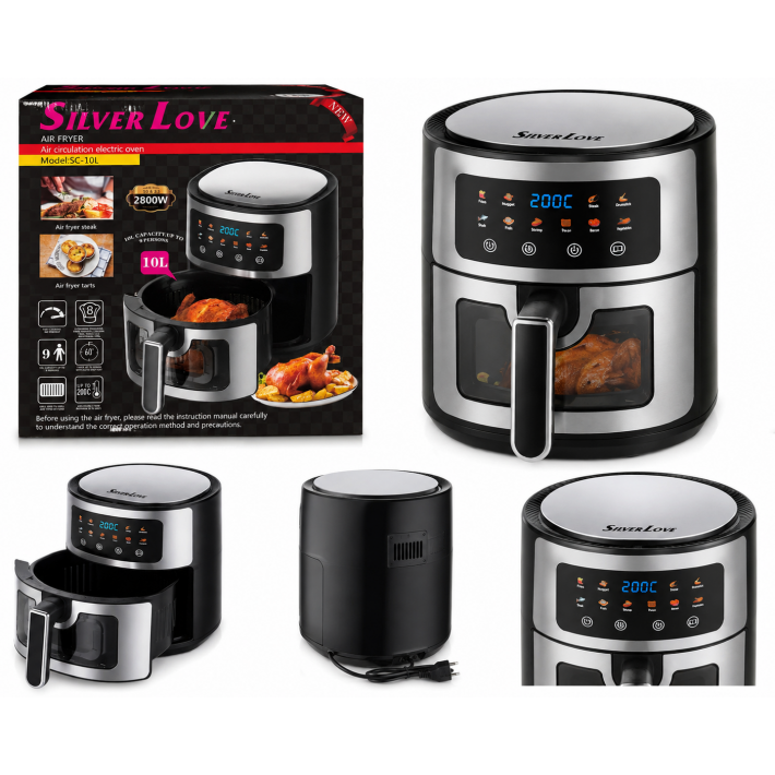 Silver Love Forrólevegős Sütő – 2800 W
