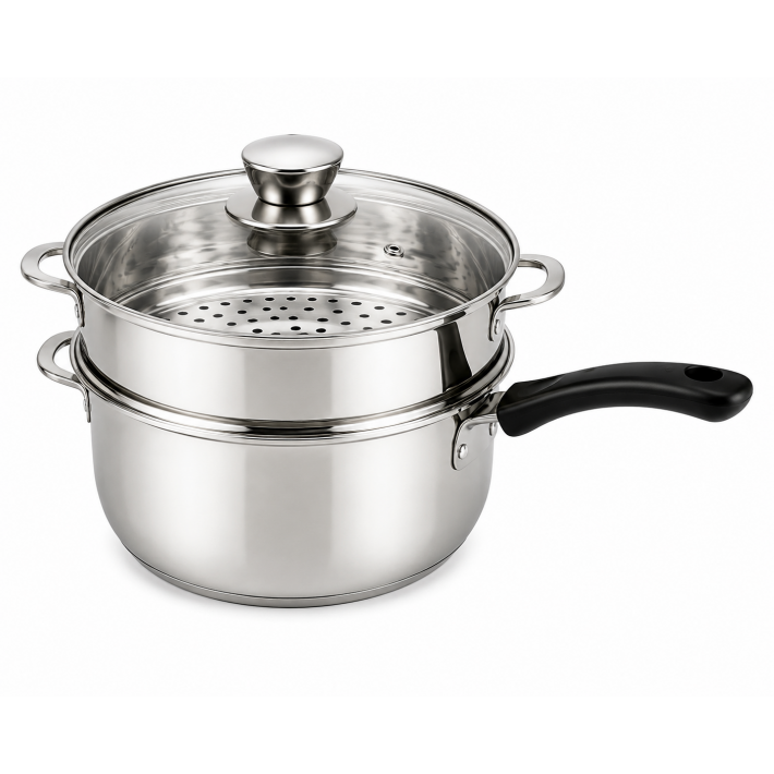 JIAI STEAMER rozsdamentes acél párolókészlet – 3 részes - 20 cm