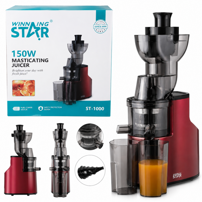 WINNING STAR Lassú Gyümölcscentrifuga – 150 W