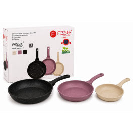FESSLE Original 3 részes márványbevonatos serpenyőkészlet