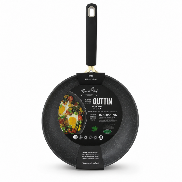 QUTTIN Grand Chef Kőhatású tapadásmentes serpenyő - 26 cm
