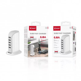 X-start 5 portos USB hálózati gyorstöltő