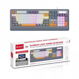 X-start M121 vezetékes billentyűzet RGB szivárvány háttérvilágítással