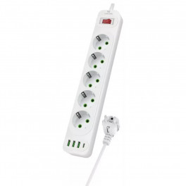 Leewello 5 aljzatos elosztó 3 USB és 1 Type-C csatlakozóval