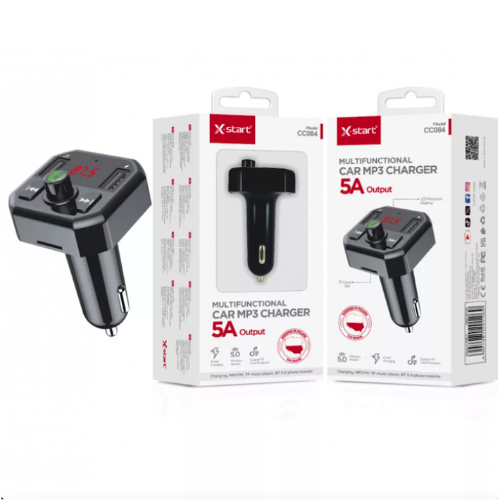 X-Start CC084 szivargyújtós Bluetooth MP3 autós töltő
