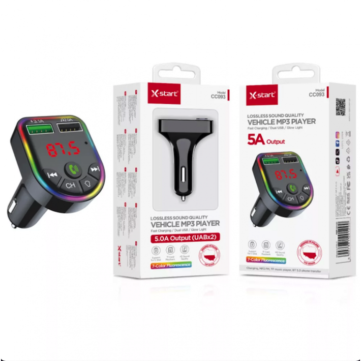 X-Start CC093 szivargyújtós Bluetooth MP3 autós töltő 