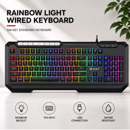 X-start M122 vezetékes gamer billentyűzet RGB szivárvány háttérvilágítással