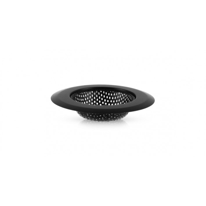 Fekete acél mosogatószűrő - 7 cm